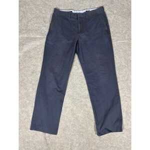 J Crew Bedford Chino Pants Navy Blue Mens W34 L32 Flat Front Tailored Fit